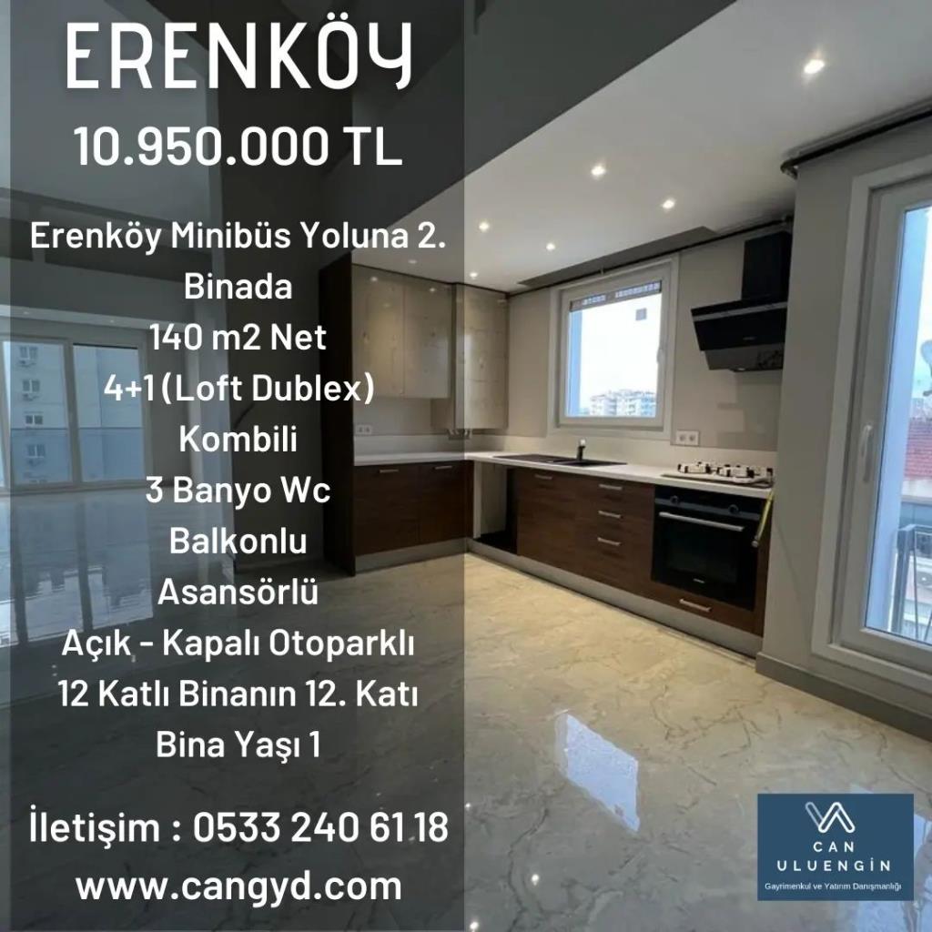 Erenköy Minibüs Yoluna Yakın 1 Yaşında Loft Dublex
