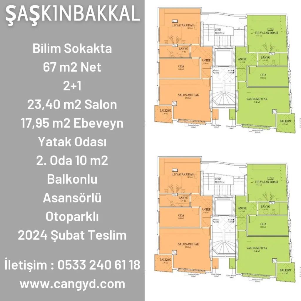Şaşkınbakkal Bilim Sokakta Say İnşaat Yetkili Satış Ofisinden Satılık Daireler
